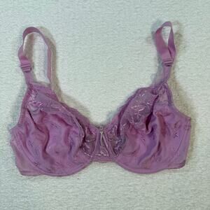 Wacoal womens light pink/purple  bra 34DD 85012